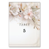Numéro De Table Belles fleurs aquarelles roses et blanches  (Par défaut)