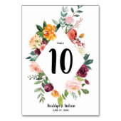 Numéro De Table Belles fleurs d'automne Mariages numéros de tablea (Par défaut)