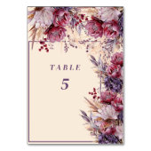 Numéro De Table Belles fleurs élégantes roses et mauves (Par défaut)