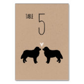 Numéro De Table Bernois Mountain Dogs Réception de mariage (Dos)