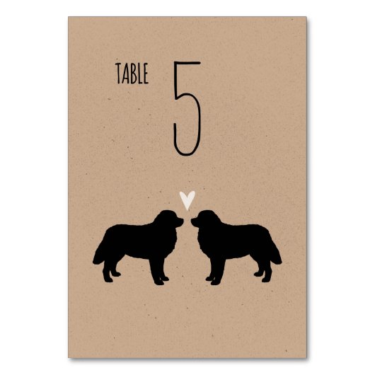 Numéro De Table Bernois Mountain Dogs Réception de mariage (Par défaut)