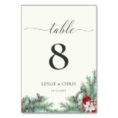 Numéro De Table Berries d'hiver & Pine Mariage de verdure (Par défaut)