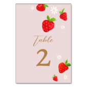 Numéro De Table Berry 1ère fraise Anniversaire (Dos)