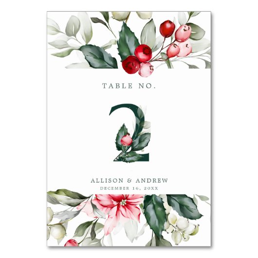 Numéro De Table Berry | Numéro de tableau 2 (Par défaut)