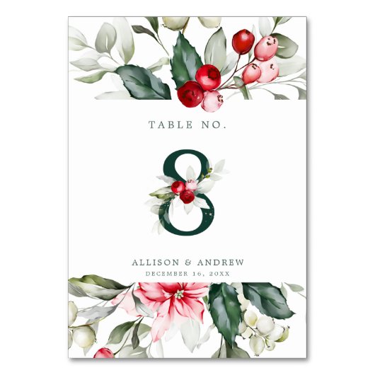 Numéro De Table Berry | Numéro de tableau 8 (Par défaut)