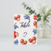 Numéro de table Berry Sweet Strawberry pour la dou (Debout devant)