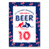 Numéro De Table Bière Kangaroo, drapeau australien, fête de Noël (Dos)