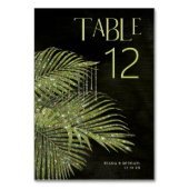 Numéro De Table Bijoux feuille Mariage vert ID830 (Par défaut)