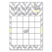 Numéro De Table Bingo Baby shower Eléphant Jaune et Gris Douce (Par défaut)