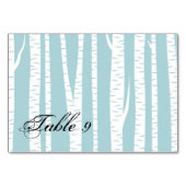 Numéro De Table Birch Arbres blancs (Dos)