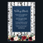 Numéro De Table Birch Trees Marine Burgundy Mariage Insertion Cart<br><div class="desc">Birch Trees Navy Mariage Bourgogne Insert Cartes - sont décorées de divers bouleaux aquarelles avec des roses,  des pivoines et de la verdure dans les tons rose roux,  marsala,  bordeaux,  bleu marine et plus.</div>