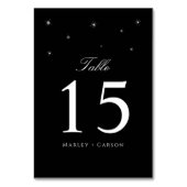 Numéro De Table Black and White Midnight Starry Wedding (Par défaut)