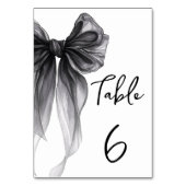 Numéro De Table Black Bow Coquette Themed Wedding Table Number (Par défaut)
