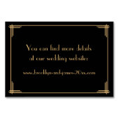 Numéro De Table Black Great Gatsby Art Déco Mariage Logement (Dos)