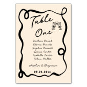 Numéro De Table Black Hand Drawn Champagne Whimsical Wedding (Par défaut)