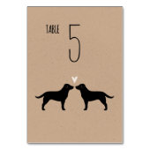 Numéro De Table Black Labrador Retrievers Chiens Réception de mari (Par défaut)