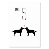 Numéro De Table Black Labrador Retrievers Chiens Réception de mari (Par défaut)