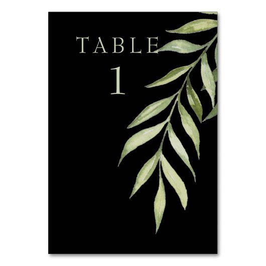 Numéro de table Black & Mint de verdure (Par défaut)