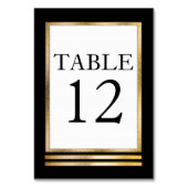 Numéro De Table Black | Tonton or | Blanc Moderne Simple Élégant (Dos)
