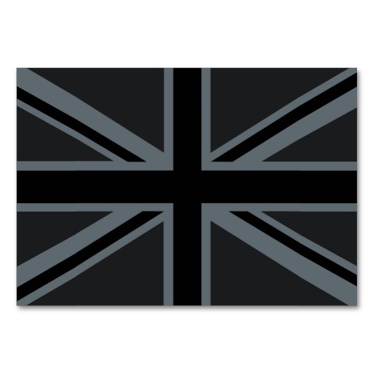 Numéro De Table Black Union Jack British Flag Design Personnaliser (Devant)
