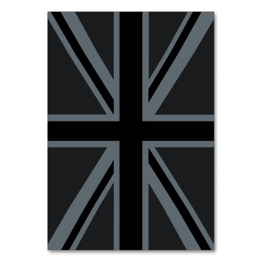 Numéro De Table Black Union Jack British Flag Design Personnaliser (Par défaut)