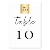Numéro De Table Black white business logo table number (Par défaut)