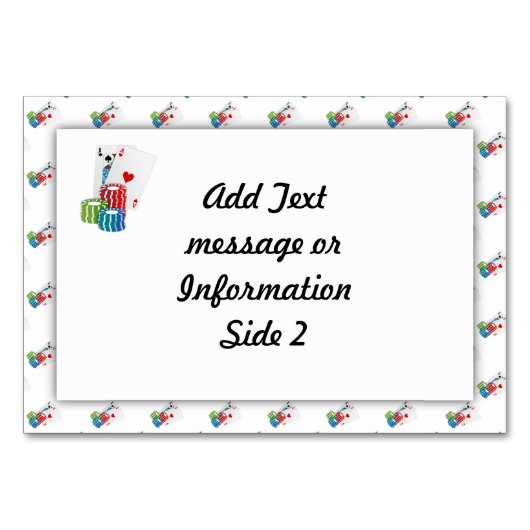 Numéro De Table Blackjack avec jetons de poker (Dos)