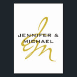 Numéro De Table Blanc Monogramme Moderne Minimaliste Couleur Or<br><div class="desc">Vous cherchez un design fonctionnel et d'une grande beauté ? Ce design simple,  minimaliste et moderne est pour vous. Que diriez-vous de ce design qui attirera l'attention sur vous ?</div>