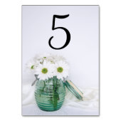 Numéro De Table Blancs en bleu Jar Vase Mariage (Par défaut)
