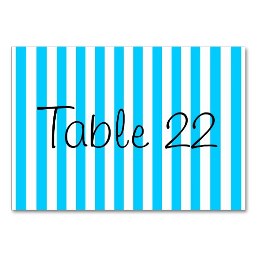 Numéro De Table Bleu Aqua (Dos)