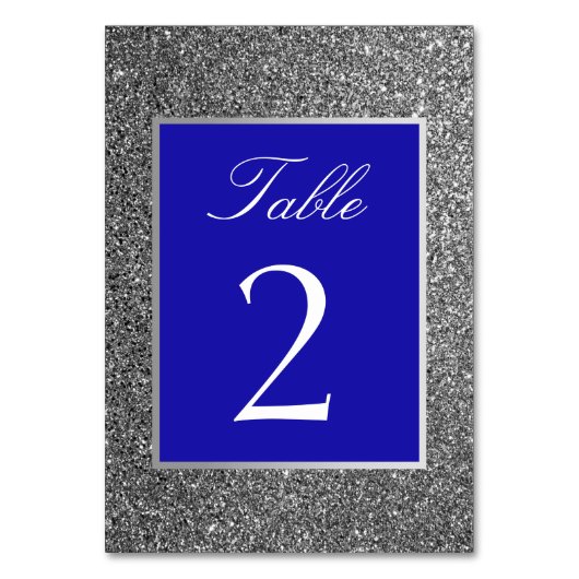 Numéro De Table Bleu argent (Dos)