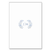 Numéro De Table Bleu Berries d'hiver Fleurs Mariages Numéros de ta (Dos)