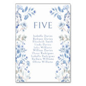 Numéro De Table Bleu Berries d'hiver Fleurs Mariages Numéros de ta (Par défaut)