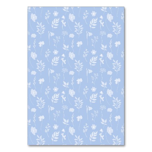 Numéro De Table Bleu blanc fleuri couronnes rustique classique mar (Dos)