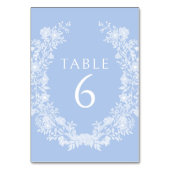 Numéro De Table Bleu blanc fleuri couronnes rustique classique mar (Par défaut)