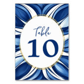 Numéro De Table Bleu Bliss Floral Bio (Dos)