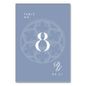 Numéro de table bleu ciel élégant classique cathéd (Par défaut)