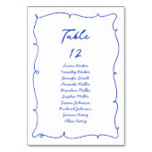 Numéro De Table Bleu clair Main dessinée et tableau de siège manus (Par défaut)