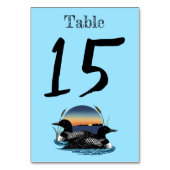 Numéro De Table Bleu couché de soleil (Par défaut)