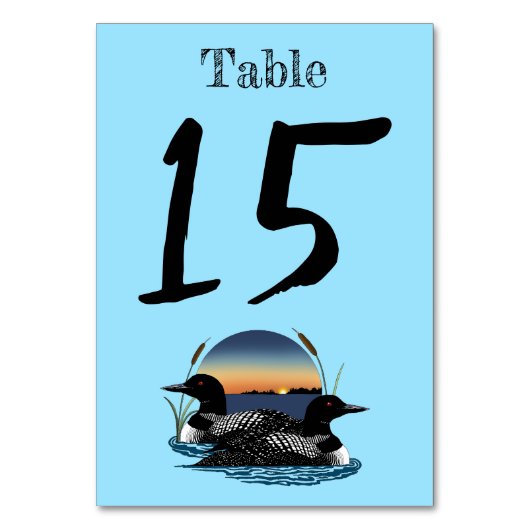 Numéro De Table Bleu couché de soleil (Par défaut)