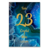 Numéro De Table Bleu cristal (Dos)