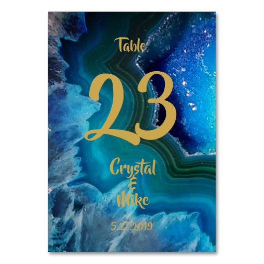 Numéro De Table Bleu cristal (Par défaut)