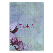 Numéro De Table Bleu de luxe et violet classique Floral (Dos)