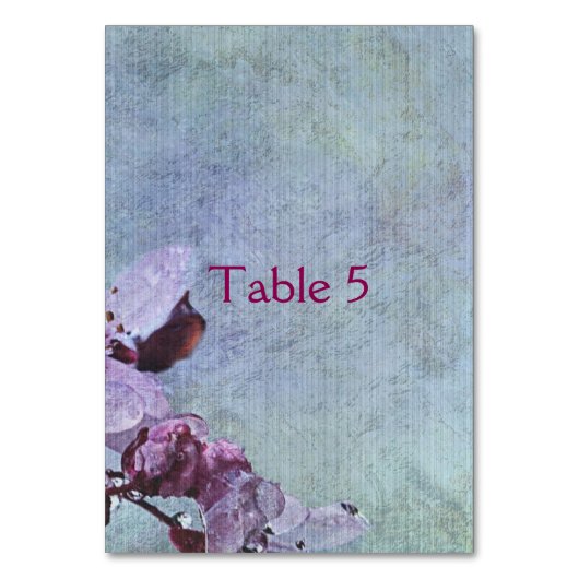 Numéro De Table Bleu de luxe et violet classique Floral (Par défaut)