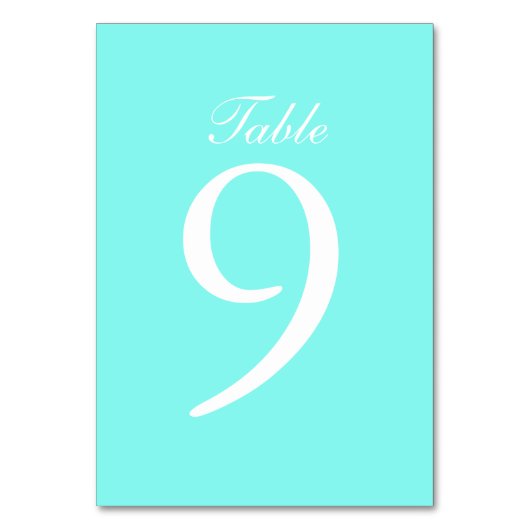Numéro De Table bleu d'oeuf de robin bleu turquoise aqua bleu mari (Par défaut)