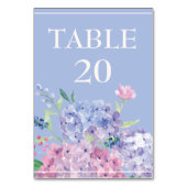 Numéro De Table Bleu Doux, Hydrangeas Réception De Mariage Dîner (Par défaut)