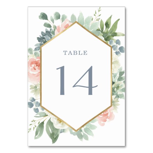 Numéro De Table Bleu Duisier Bleu Succulent Jardin Floral Mariage (Par défaut)