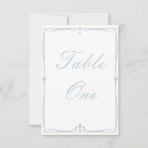 Numéro de table bleu Dusty