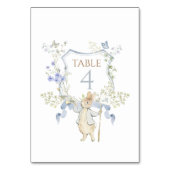 Numéro De Table Bleu En vichy Peter le Baby shower Rabbit MUTED BL (Dos)