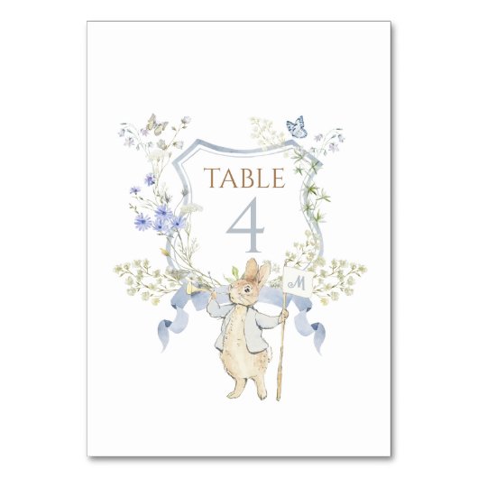 Numéro De Table Bleu En vichy Peter le Baby shower Rabbit MUTED BL (Par défaut)